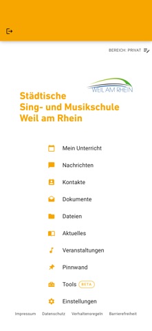 Musikschule Weil am Rhein iPhone screenshot
