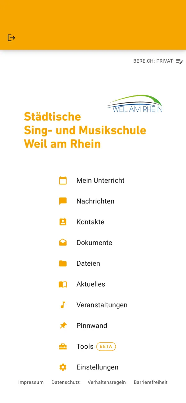 Screenshot #1 pour Musikschule Weil am Rhein