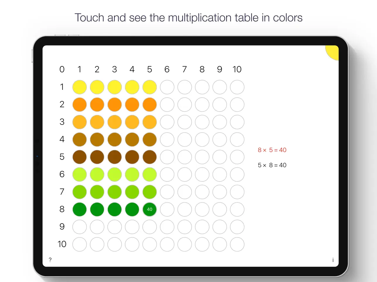 Screenshot #5 pour Visual Multiplication Table