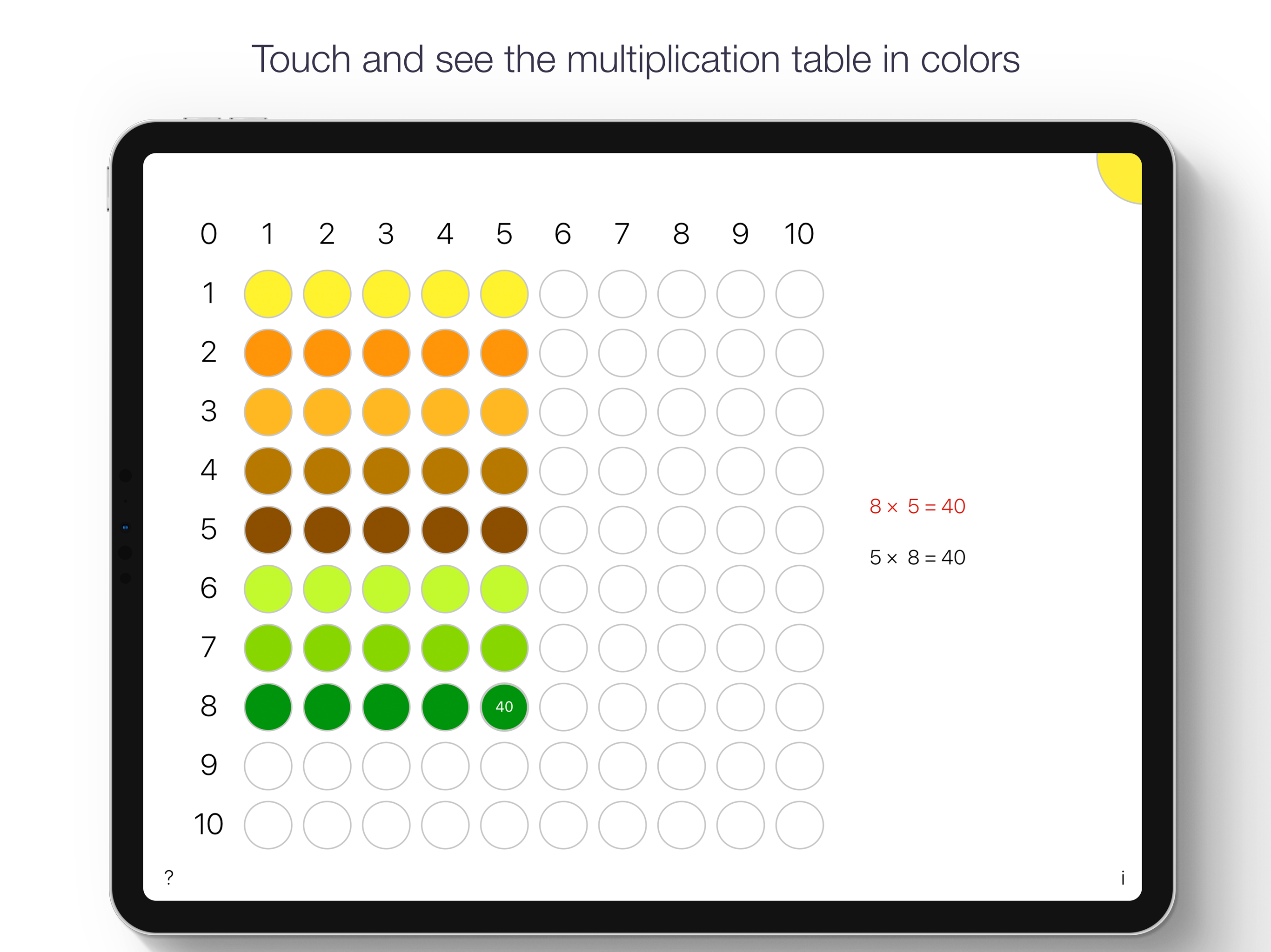 Visual Multiplication Table screenshot 2