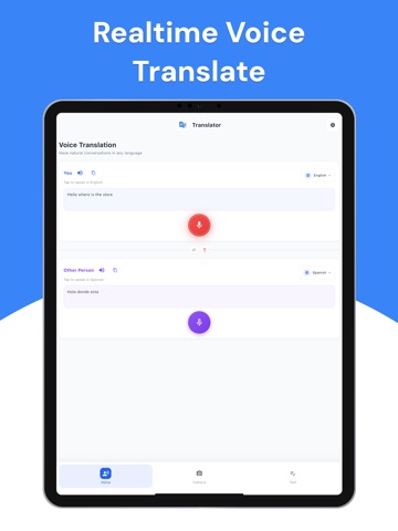 Live Translator - Voice & Text iPad screenshot
