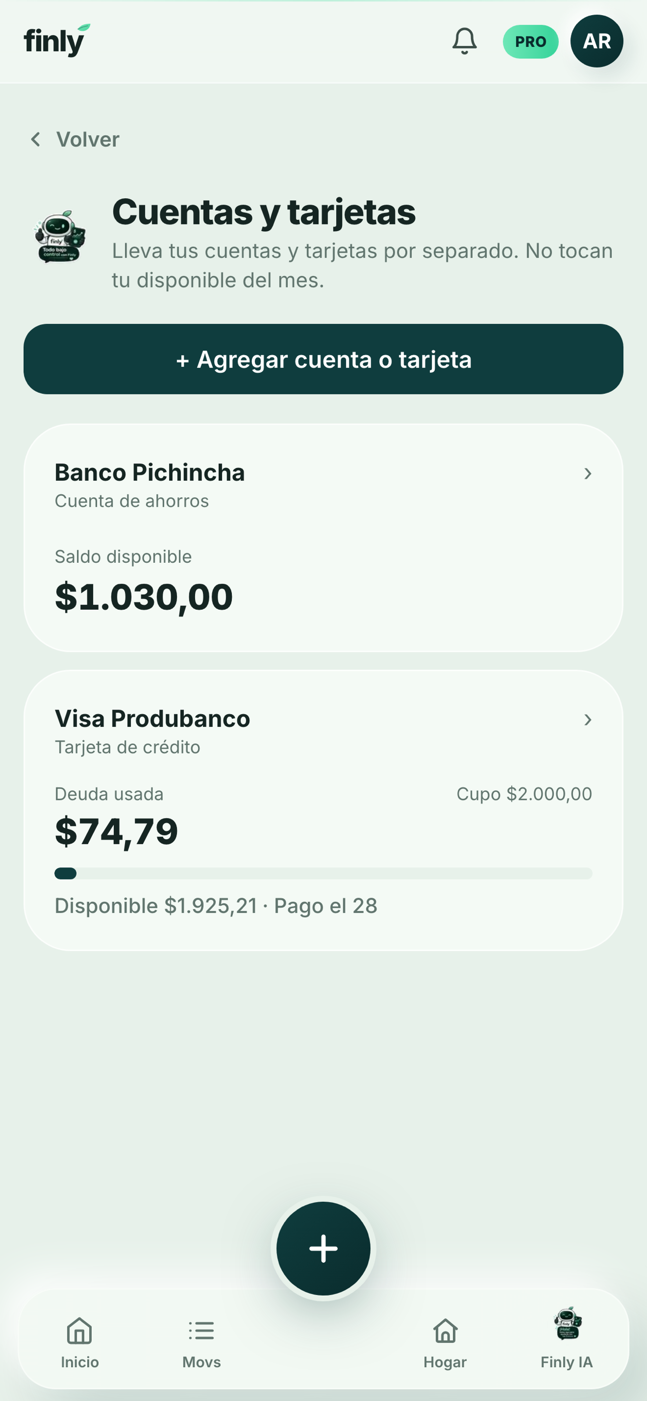 Finly: Gastos y Presupuesto screenshot 5