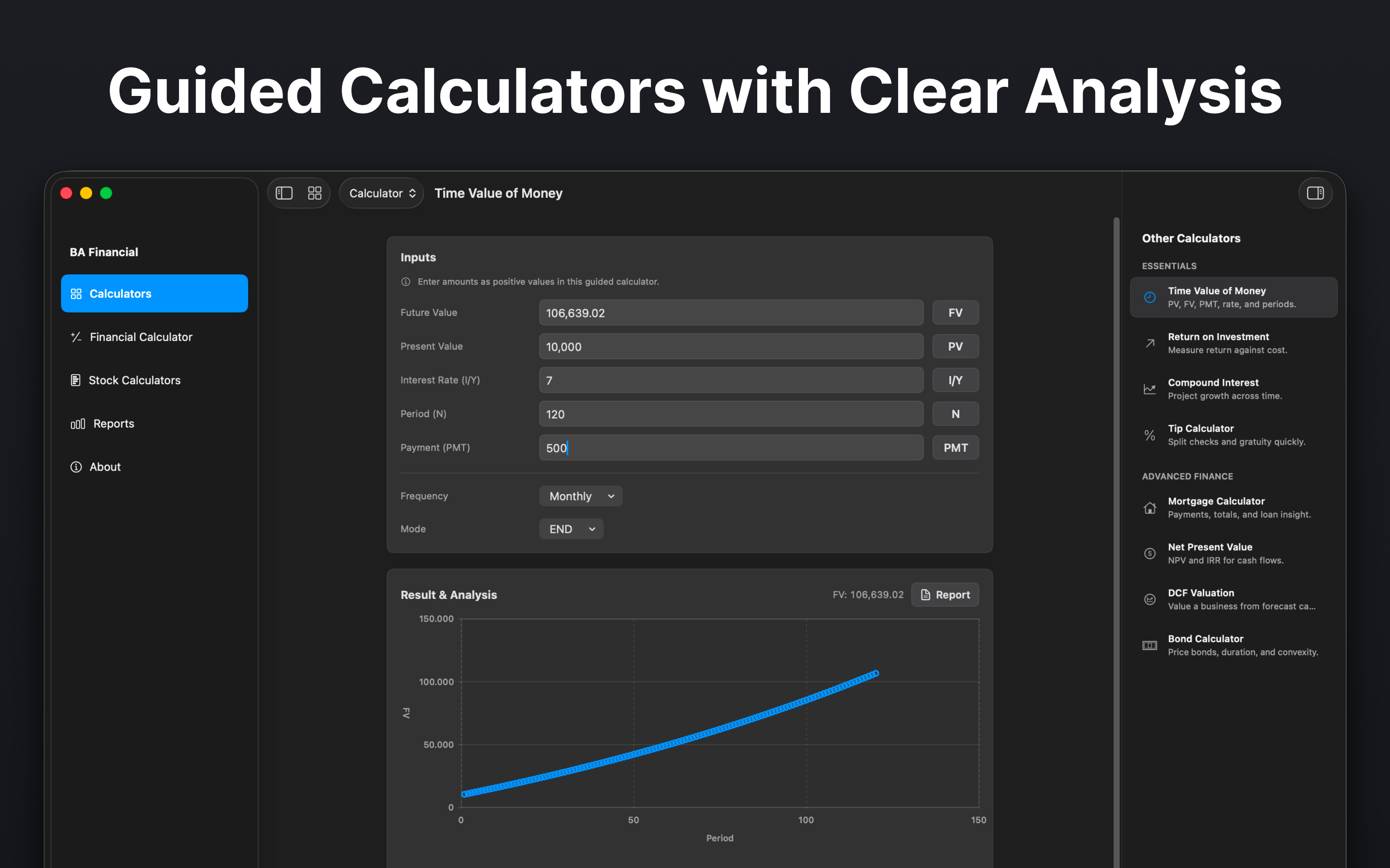 BA Financial Calculator Plus