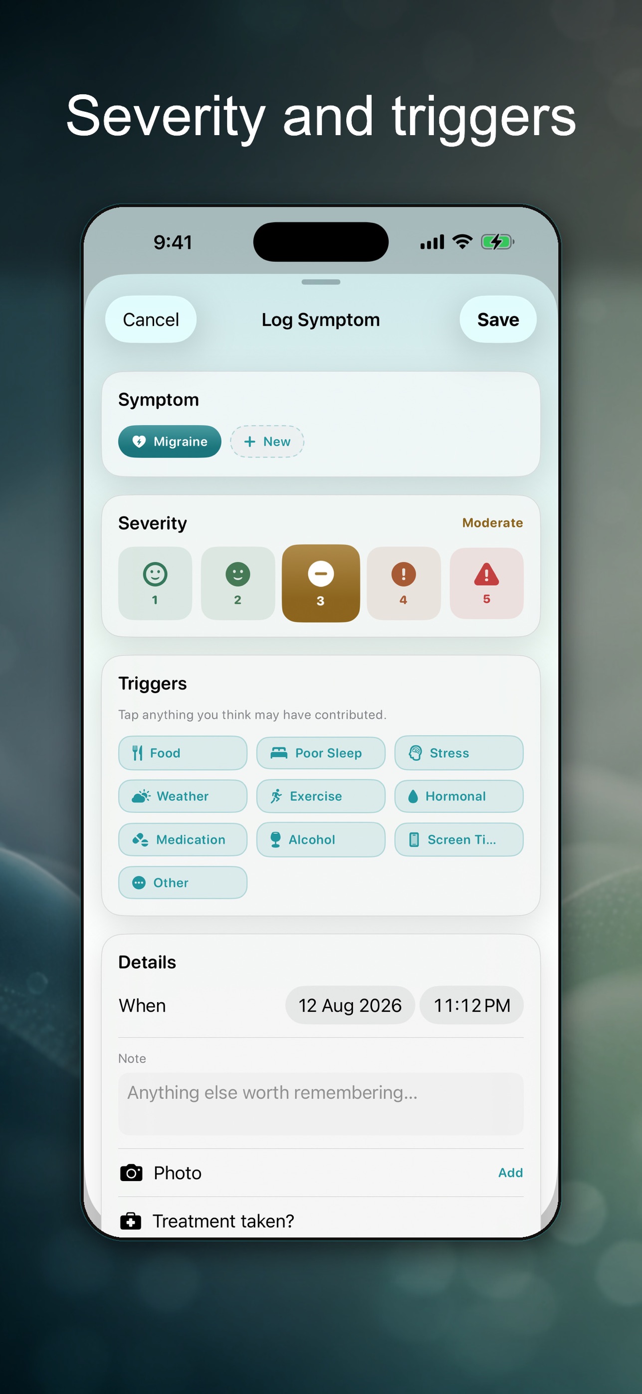Screenshot 2 of Symptom Tracker: SymptomDiary