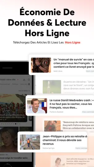 Capture d'écran de Opera News sur iPhone 4