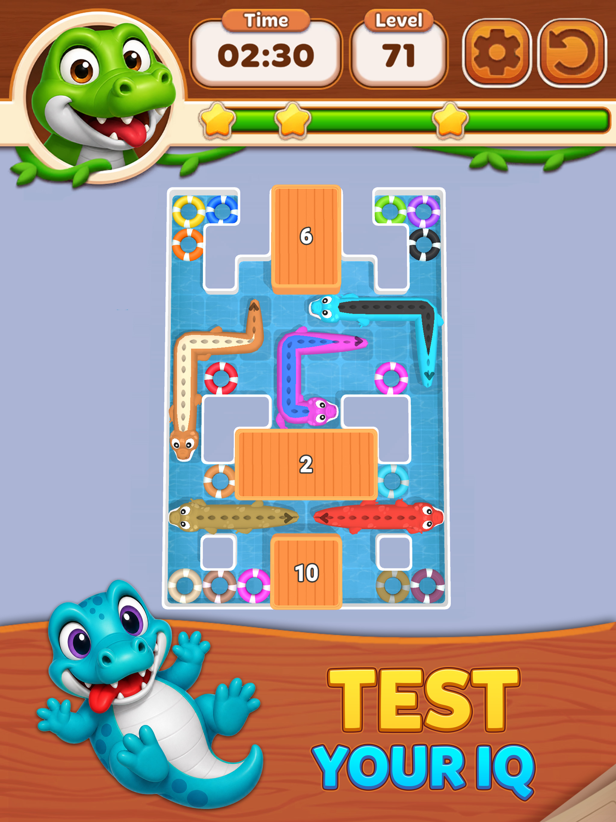 Croc Rush Puzzle: Brain Slide screenshot 12