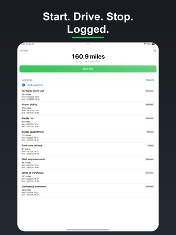 VeriMile: Mileage Tracker iPad screenshot