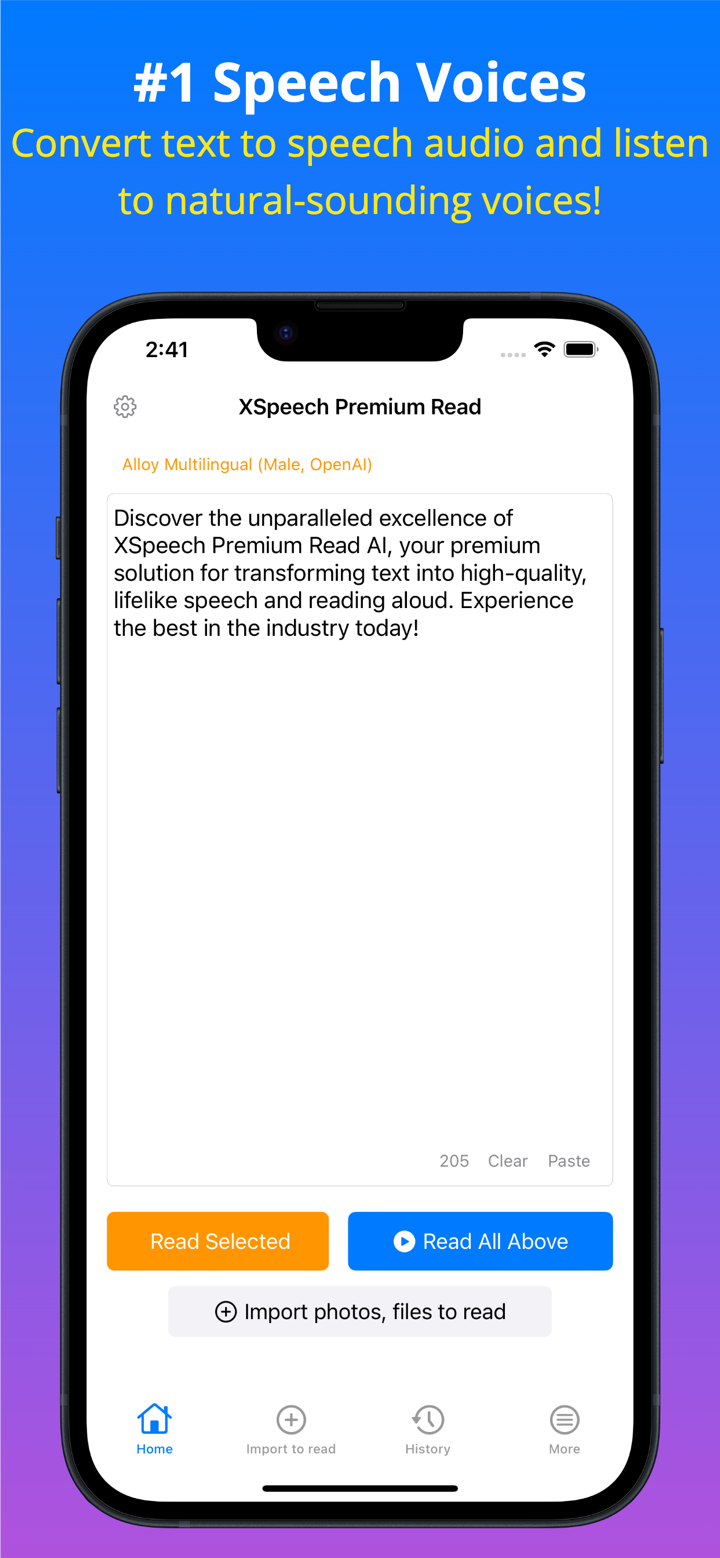 XSpeech Premium Read AI & TTS screenshot 1