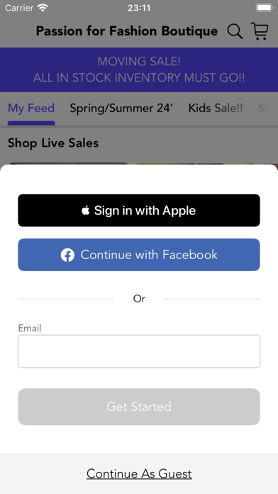 Passion for Fashion Boutique Screenshot