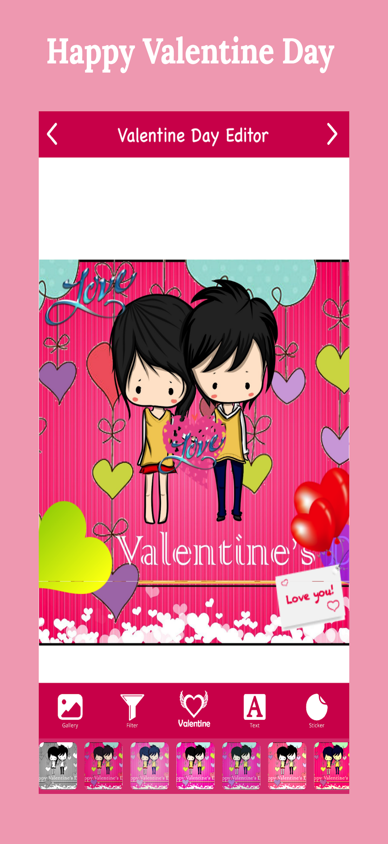 Happy Valentine Day Editor screenshot 5