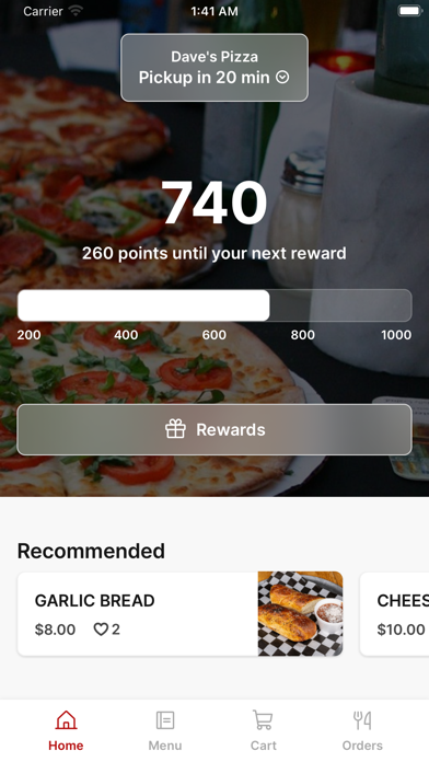 Dave's Pizza iPhone screenshot 1 - Food & Drink app