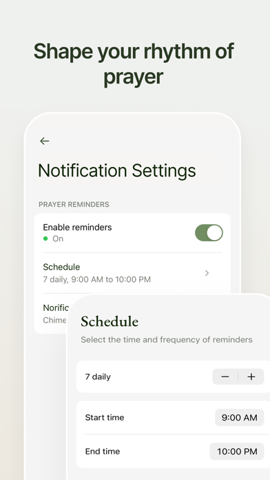 Prayminder iPhone screenshot 5 - Productivity app