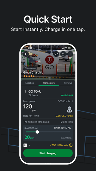 GO TO-U: EV Charging App iPhone screenshot 5 - Navigation app