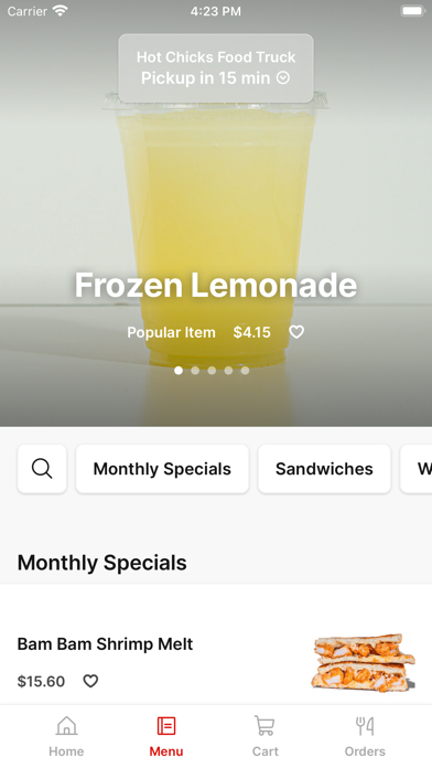 Hot Chicks Food Truck iPhone screenshot 2 - Food & Drink app