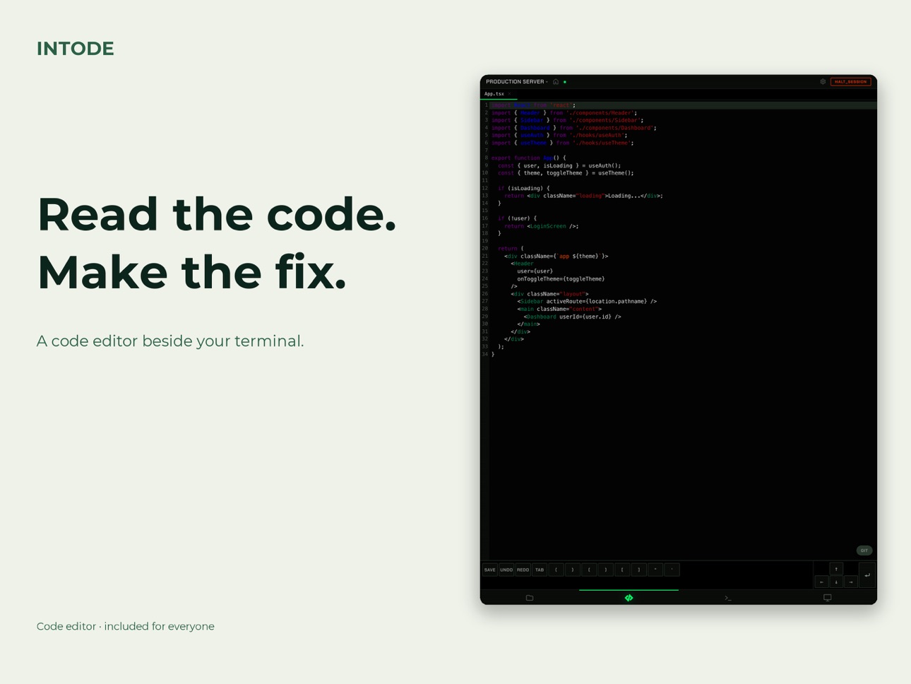Screenshot 9 of Intode - Mobile SSH IDE