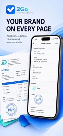 2Go - Invoice Maker & Estimate screenshot
