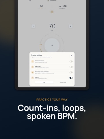 pratnome: Metronome Trainer iPad screenshot