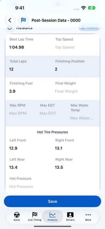 KartTrackerAI Rennleistung screenshot 5 of 10