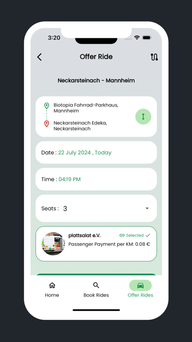 DIY Ridesharing Screenshot