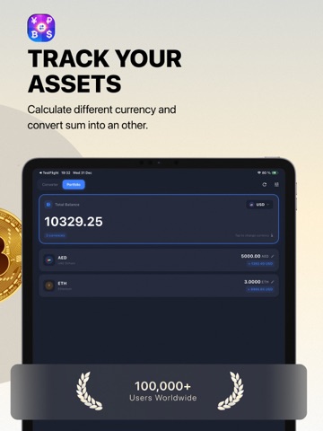 Currency & Crypto Converter iPad screenshot