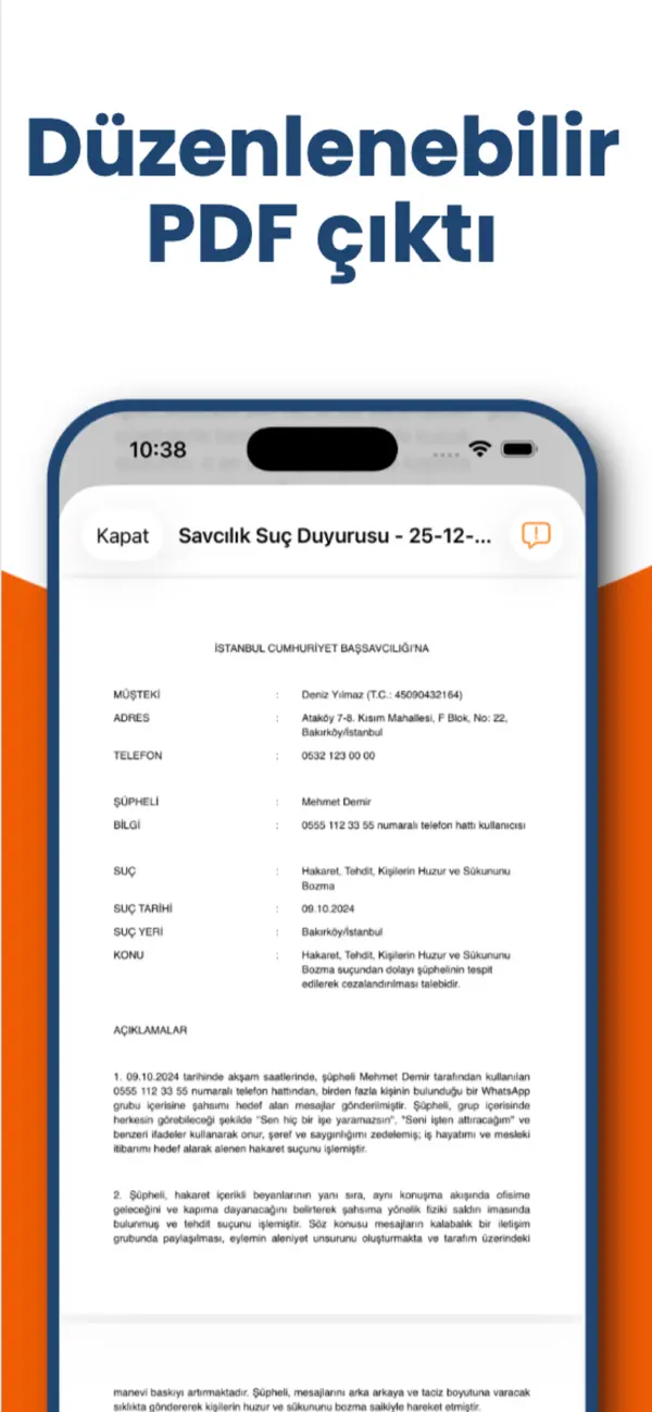 Screenshot #3 pour Dilekçe Bot: Kolay Dilekçe Yaz