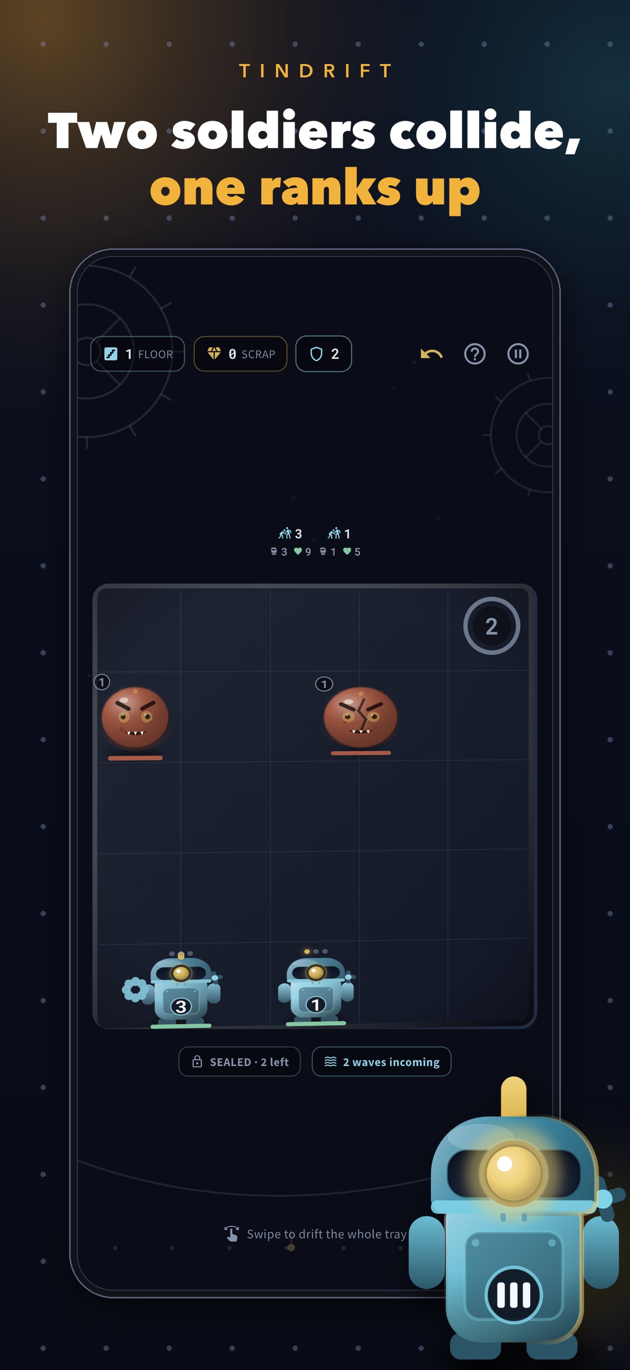 Screenshot 2 of Tindrift: Slide & Command