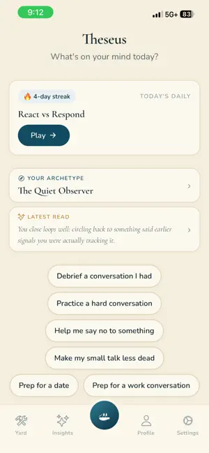 Theseus - Communication Coach screenshot 1