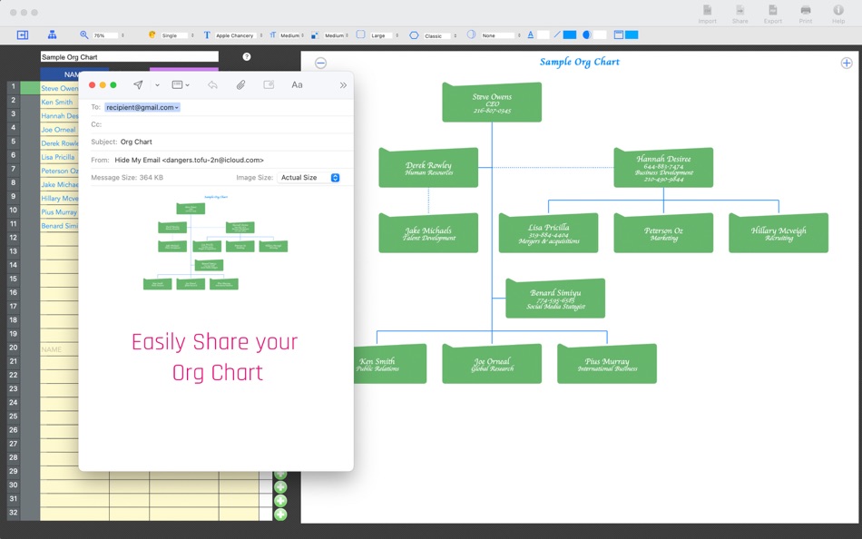 #7. Org Chart Maker (macOS) بواسطة: IW Technologies LLC