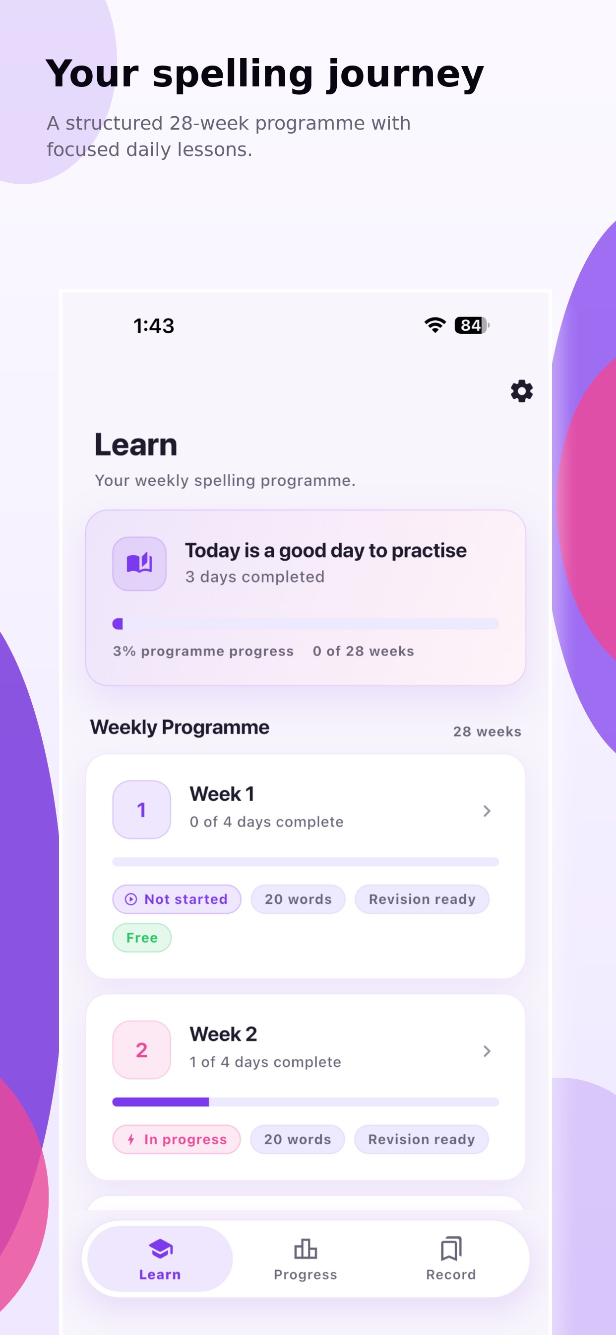 Screenshot 1 of learn to spell - Learn spell