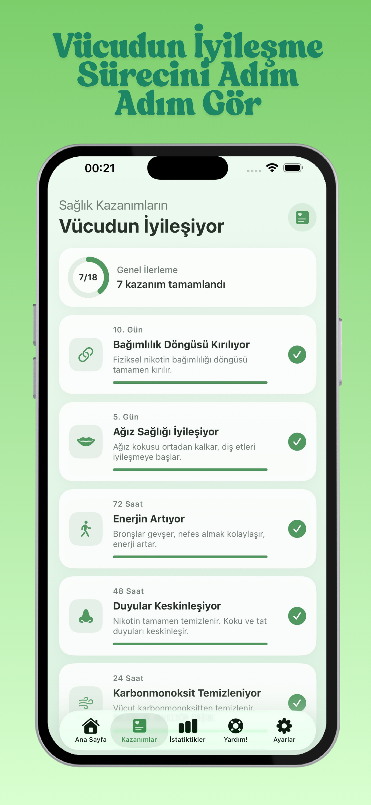 Yeşil Alan:Sigara Bırakma screenshot 2