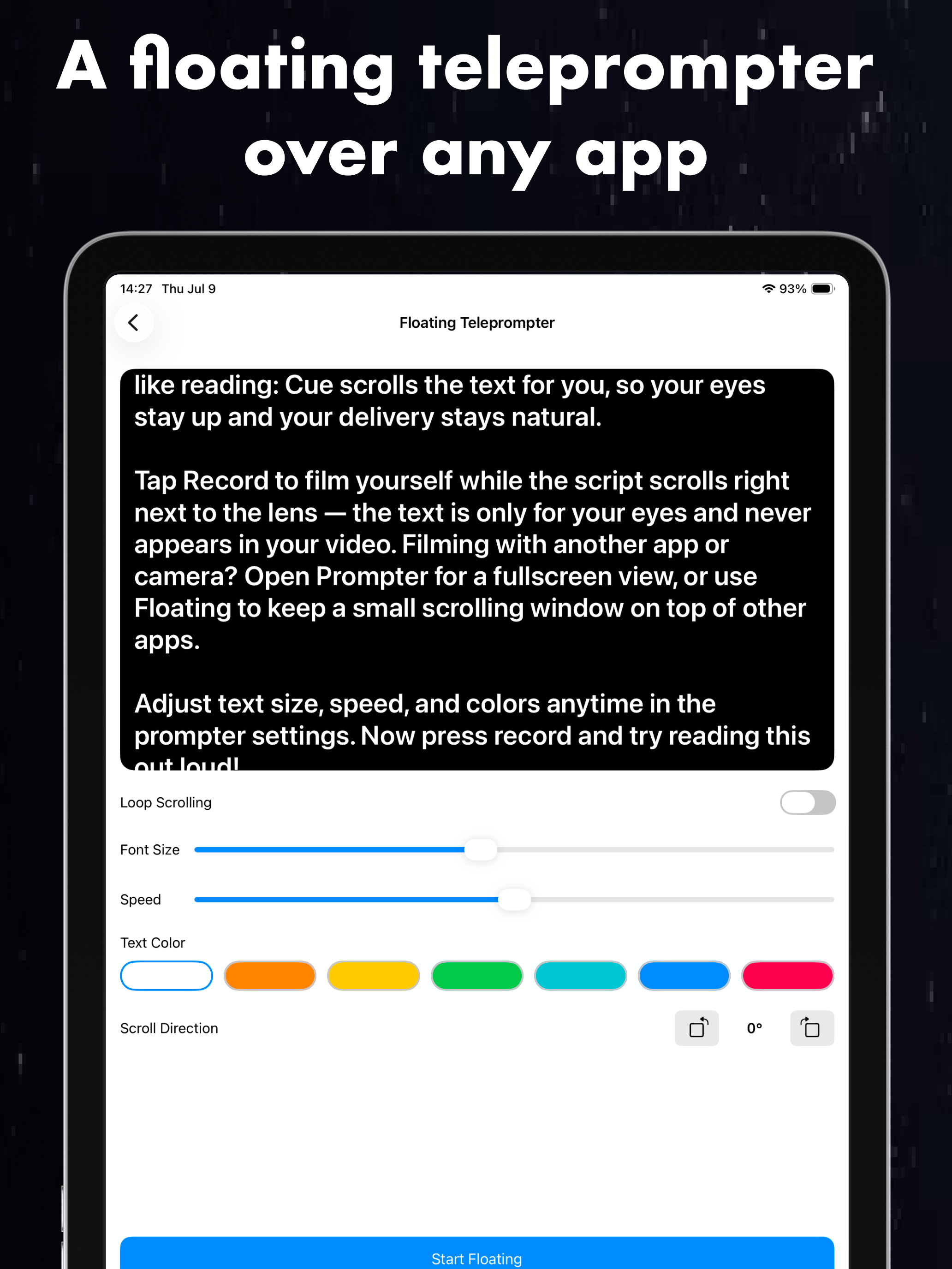 Teleprompter & Recorder - Cue screenshot 7