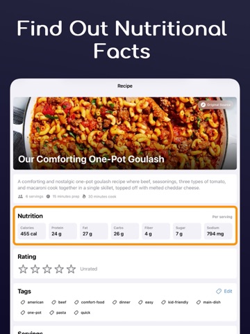 RecipeGrabber iPad screenshot