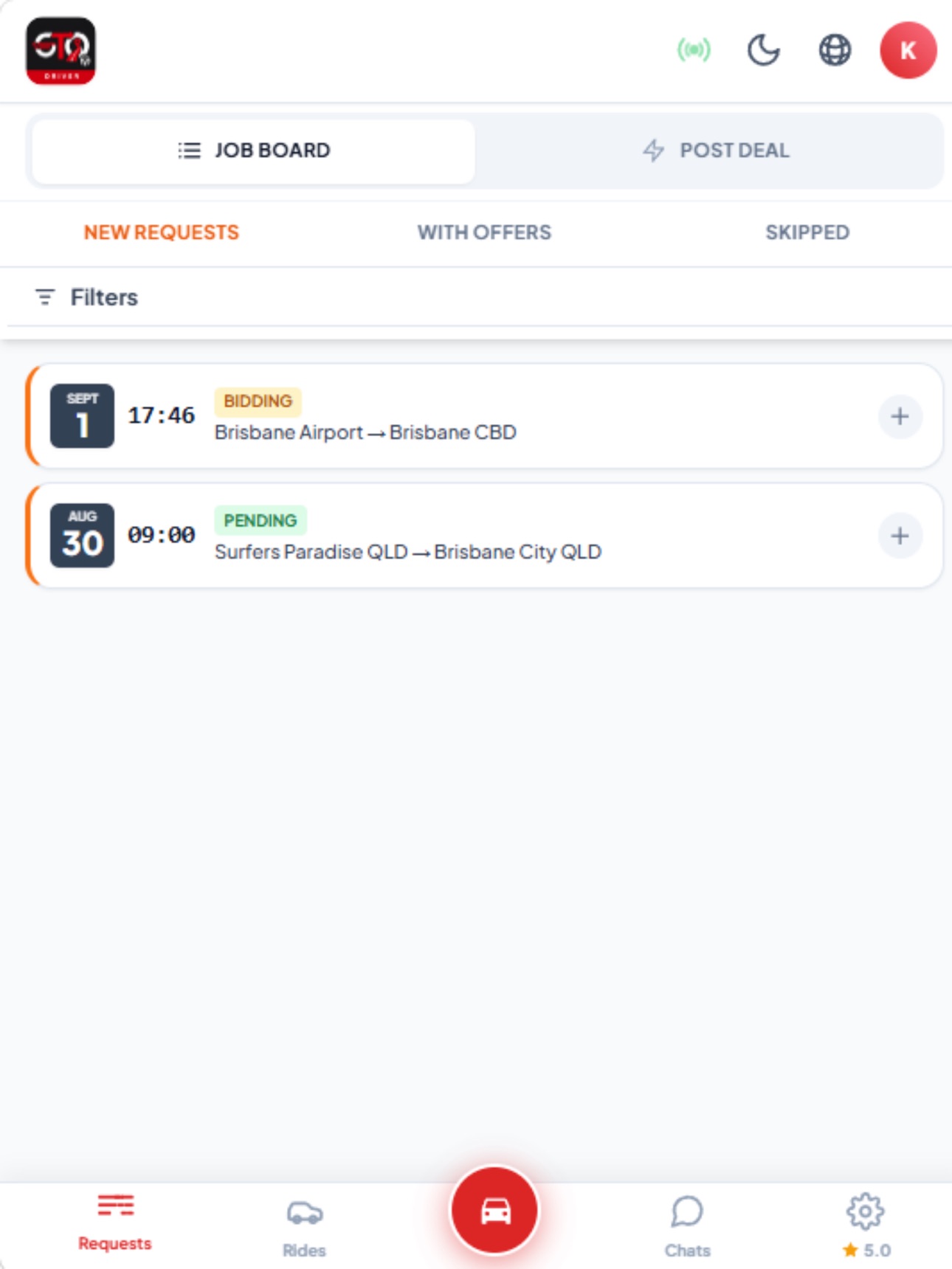 Screenshot 2 of GetTripOffers Driver