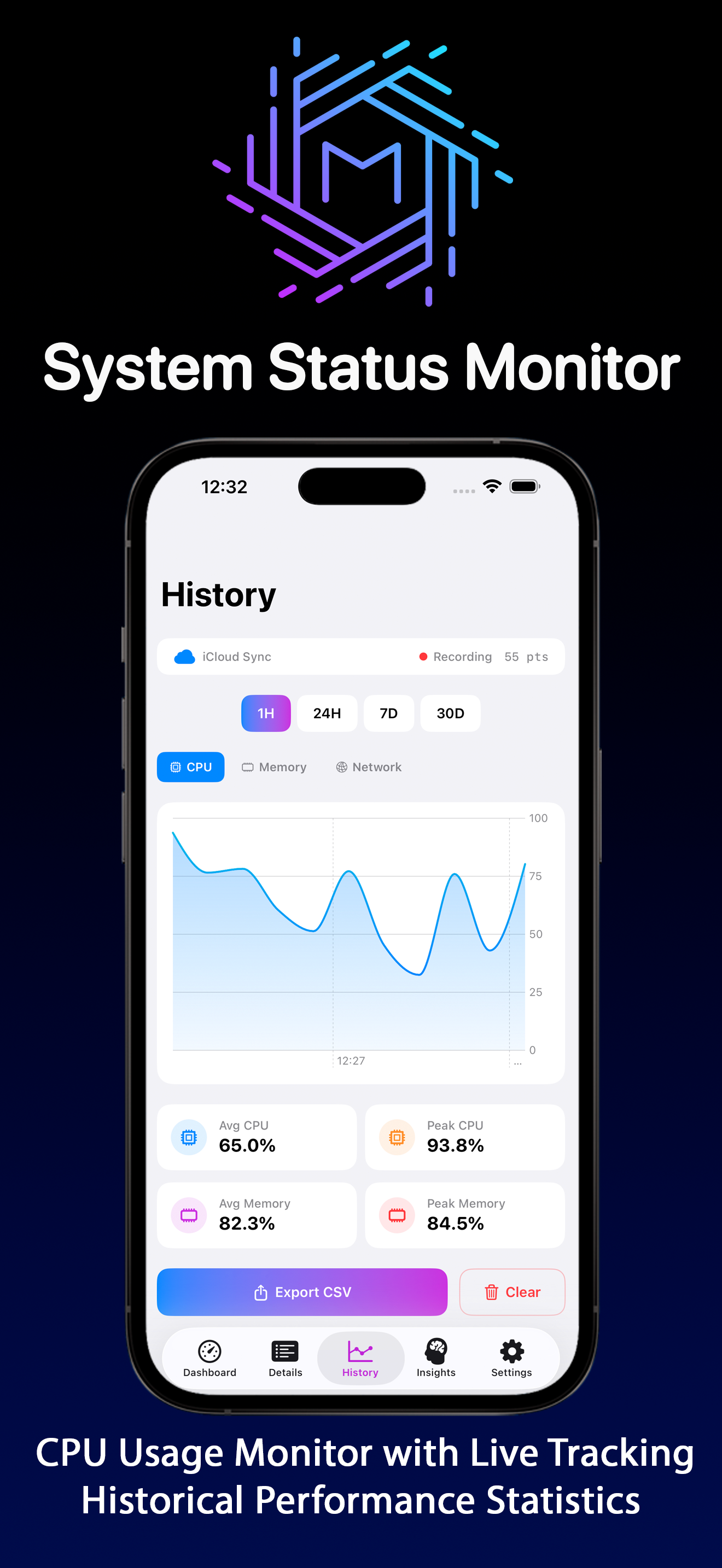 System Status Monitor: CPU RAM screenshot 3