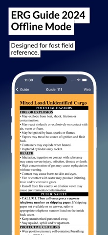 HazMat - ERG 2024 Guidebook screenshot