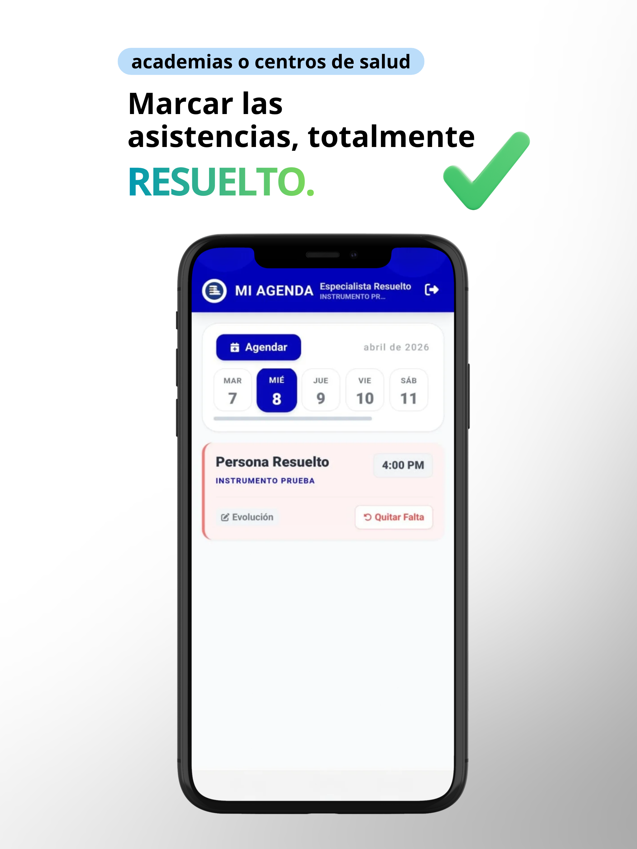Resuelto: Academias y Salud