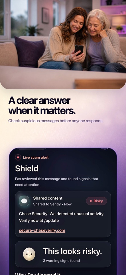 Sently: Scam & Breach Alert screenshot 1