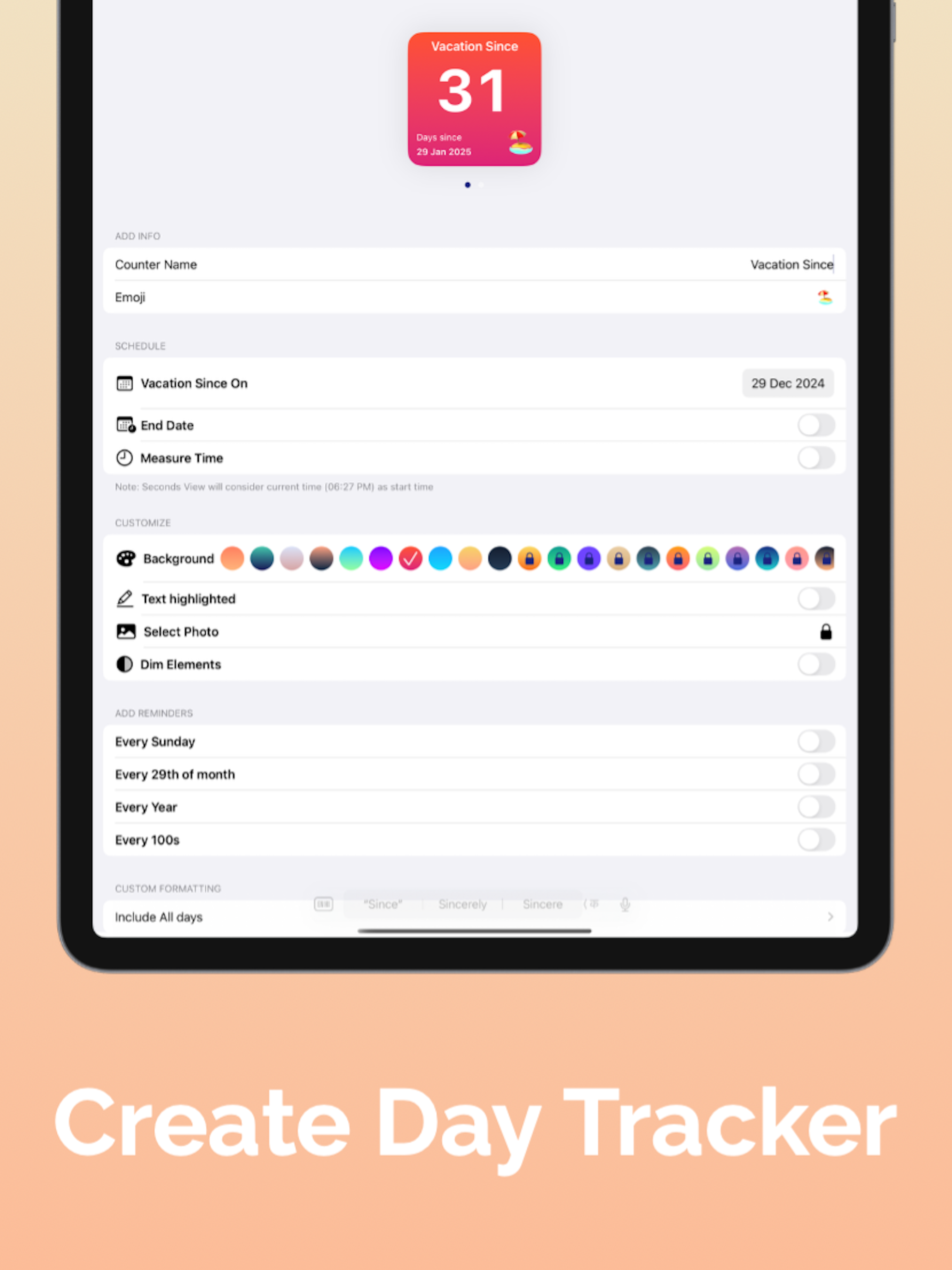 Day Tracker-Life Event Counter screenshot 16