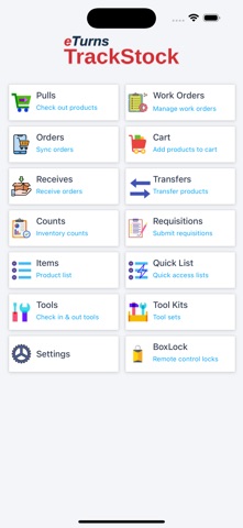eTurns TrackStock screenshot