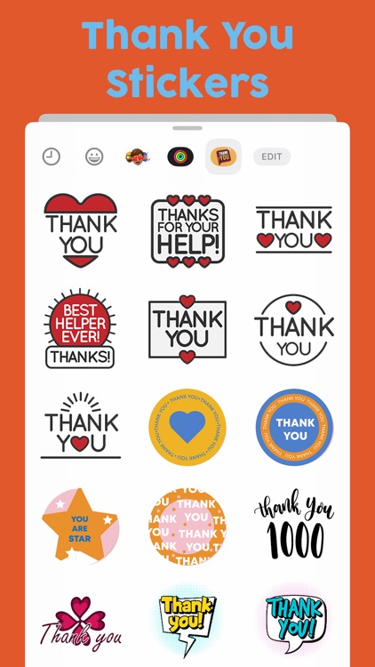 Thank You Stickers Set