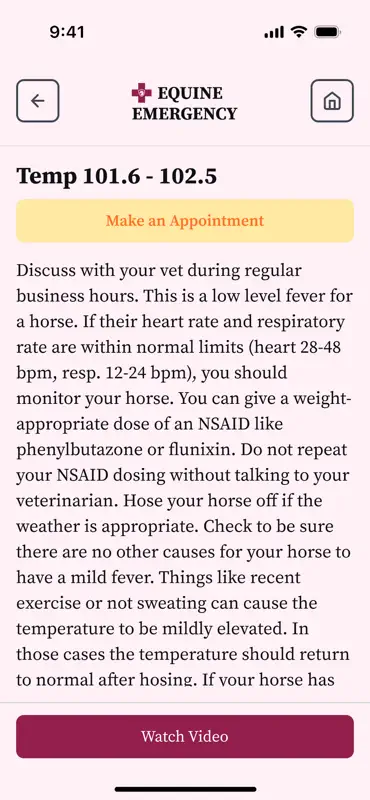 Equine Emergency Vet Care App screenshot 5 of 7