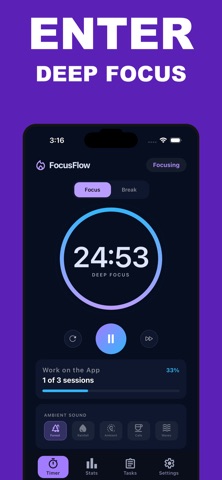 FocusFlow Deep Work Screenshot 1 of 4