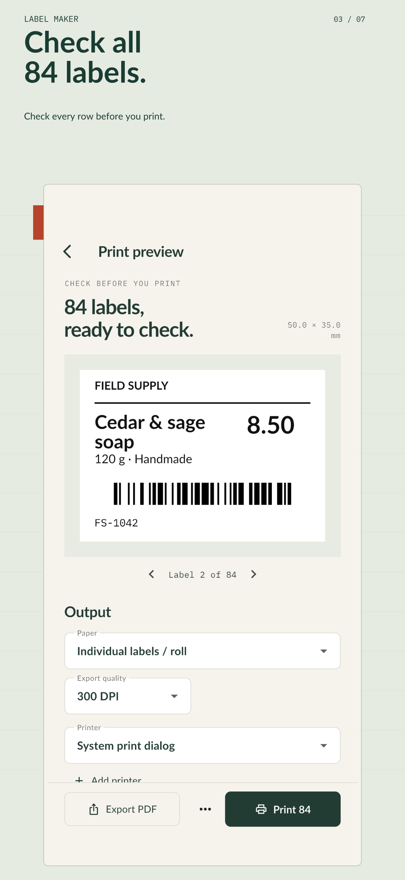 Screenshot 3 of Label Maker & Barcode Print