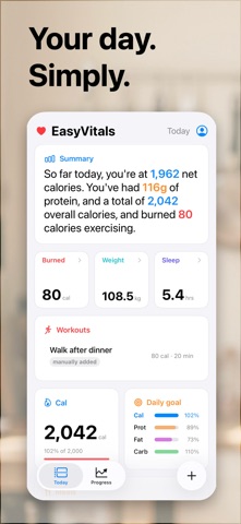 EasyVitals: Macro Tracker iPhone screenshot
