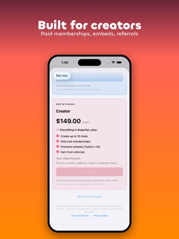 Fan Clubs: Community Platform iPad screenshot