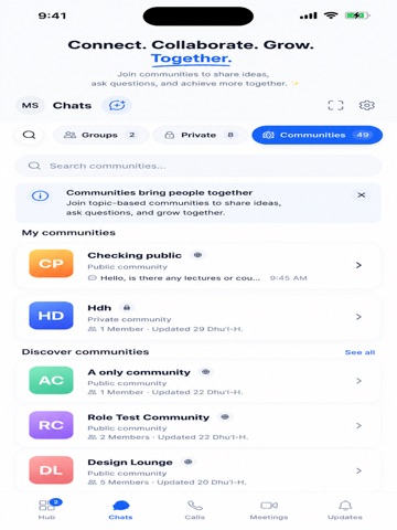 WorkChat — Team Messaging iPad screenshot