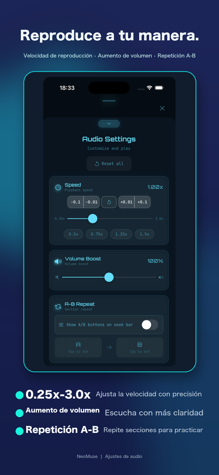 NeoMuse – Reproductor local screenshot 3