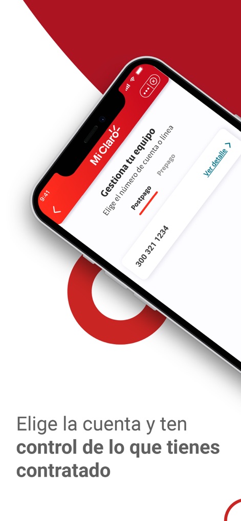 Mi Claro Colombia - Users gain precise control over their accounts, with options to manage both Postpaid and Prepaid lines directly from this view.
