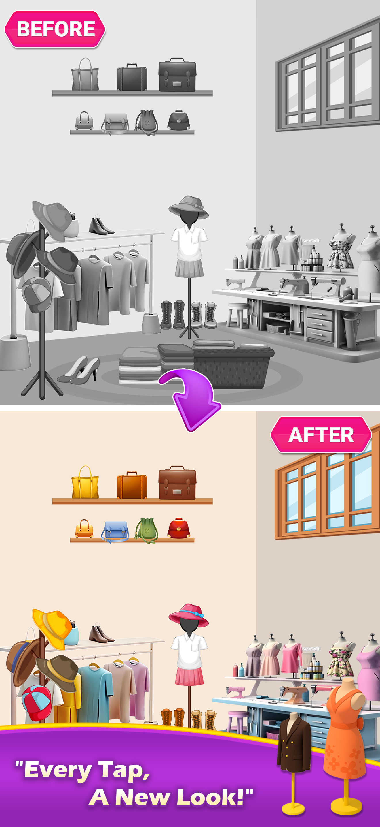 Clothes Sort - Color Match screenshot 3