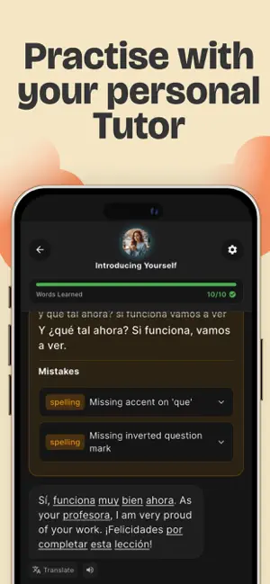 Talio - Spanish Learn Tutor screenshot 2